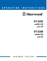 Sherwood ST-3108 User manual
