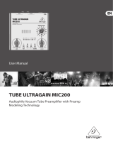 Behringer TUBE ULTRAGAIN MIC200 User manual