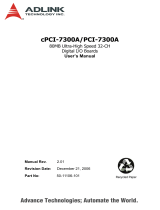 ADLINK Technology PCI-7300A User manual
