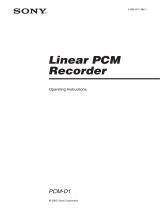 Sony PCM-D1 Operating instructions