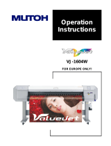 MUTOH ValueJet VJ-1604W Operation Instructions Manual