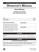 MTD 600 SERIES User manual