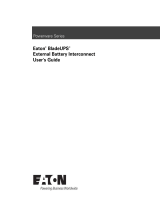Eaton BladeUPS external battery interconnect User manual