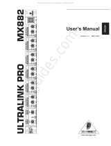 Behringer Ultralink Pro MX882 User manual