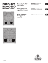 Behringer Eurolive B1800D-PRO Operating/Safety Instructions Manual