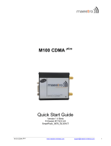 Maestro M100 CDMA plus Quick start guide