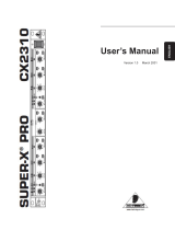 Behringer SUPER-X PRO CX2310 User manual