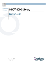 Overland Storage NEO 8000 User manual
