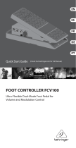 Behringer Foot Controller FCV100 Quick start guide