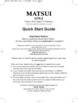 Matsui DTR-2 Quick start guide
