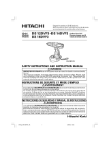 Hitachi DS14DVF3 Safety Instructions And Instruction Manual