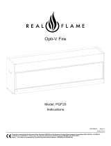 Real Flame Opti-V Fire Instructions Manual