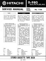 Hitachi D-980MFS User manual