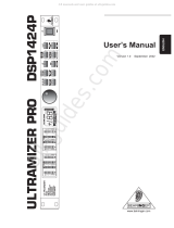 Behringer ULTRAMIZER PRO DSP1424P User manual