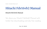 Hitachi FDV 16VB2 User manual