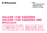 Kawasaki Vulcan 1700 Vaquero Owner's manual