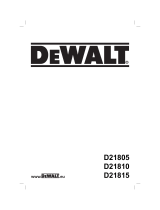 DeWalt D 21805 Owner's manual