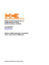 MCE Motion 2000 Hydraulic v8 42-02-1P20 B9 User manual