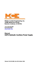 MCE Hydraulic Auxiliary Power Supply 42-02-U002 B6 User manual