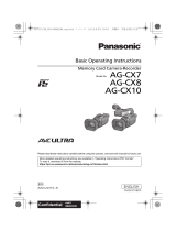 Panasonic AGCX8EN Operating instructions