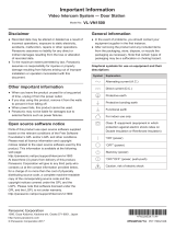 Panasonic VLVN1500ML Operating instructions