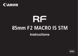 Canon RF 85mm F2 Macro IS STM Owner's manual