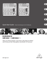 Behringer EURORACK UB1002FX Quick start guide