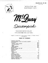 McQuay Seasonpak PWA-041A Installation And Maintenance Data