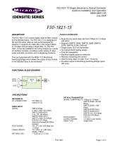 GRASS VALLEY FIO-1821-13 Manual To Installation And Operation