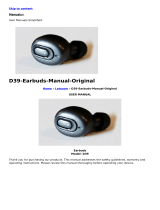 Letscom D39-Earbuds Owner's manual