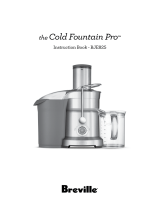 Breville The Cold Fountain Pro BJE825 Juicer Machine User manual