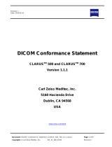 Zeiss CLARUS 500 and CLARUS 700 DICOM Conformance Statement Owner's manual