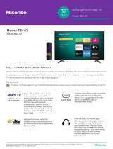 Hisense 32H4G Full HD Roku TV User manual