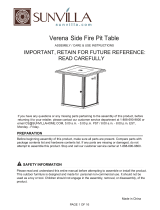Sunvilla Verena Side Fire Pit Table Operating instructions