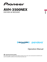 Pioneer DVD RDS AV Receiver AVH-3500NEX User manual