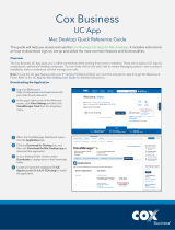 COX Business UC App for Mac – Usage Owner's manual