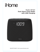 iHome Dual Alarm Clock Radio User manual