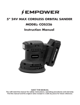 Empower 5″ 24V Max Cordless Orbital Sander COS326 User manual