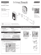 Schlage Touch Keyless Touchscreen Deadbolt Lock BE375 User manual