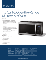 Insignia 1.6 Cu.Ft. Over-the-Range Microwave Oven NS-OTR16WH9 User manual