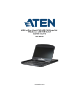 ATEN 8/16-Port Short Depth PS/2-USB VGA Single Rail WideScreen LCD KVM Switch User manual