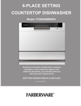 Nostalgia 6-Place Setting Countertop Dishwasher FCD06ABBWHA User manual