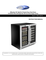 Whynter 30″ Built-In French Door Dual Zone 33 Bottle Wine Refrigerator 88 Can Beverage Center BWB-3388FDS User manual