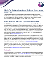 DHCSMedi-Cal Rx Web Portal and Training Registration