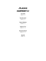 Alesis Harmony 32 32-Key Portable Keyboard Owner's manual