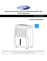Whynter Energy Star 50 Pint Portable Dehumidifier User manual