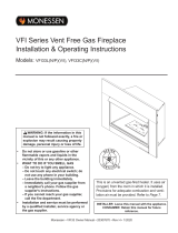 MONESSEN VFI Series Vent Free Gas Fireplace VFI33L & VFI33C User manual
