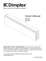 Dimplex BLF74 Galveston 74″ Linear Electric Fireplace User manual