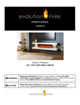 Evolution Fires Vegas 72 Electric Fireplace User manual