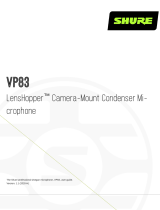 Shure VP83 LensHopper Camera-Mount Condenser Microphone User manual